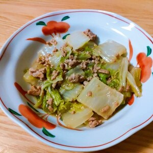 白菜と豚ひき肉のとろみ煮